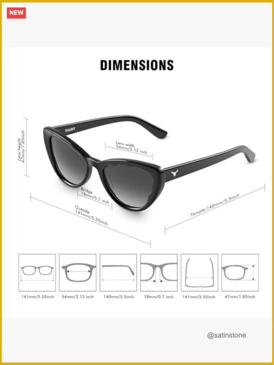 Retro Cat Eye Sunglasses UV400 Protection Polarized Gradient Frame main image 4